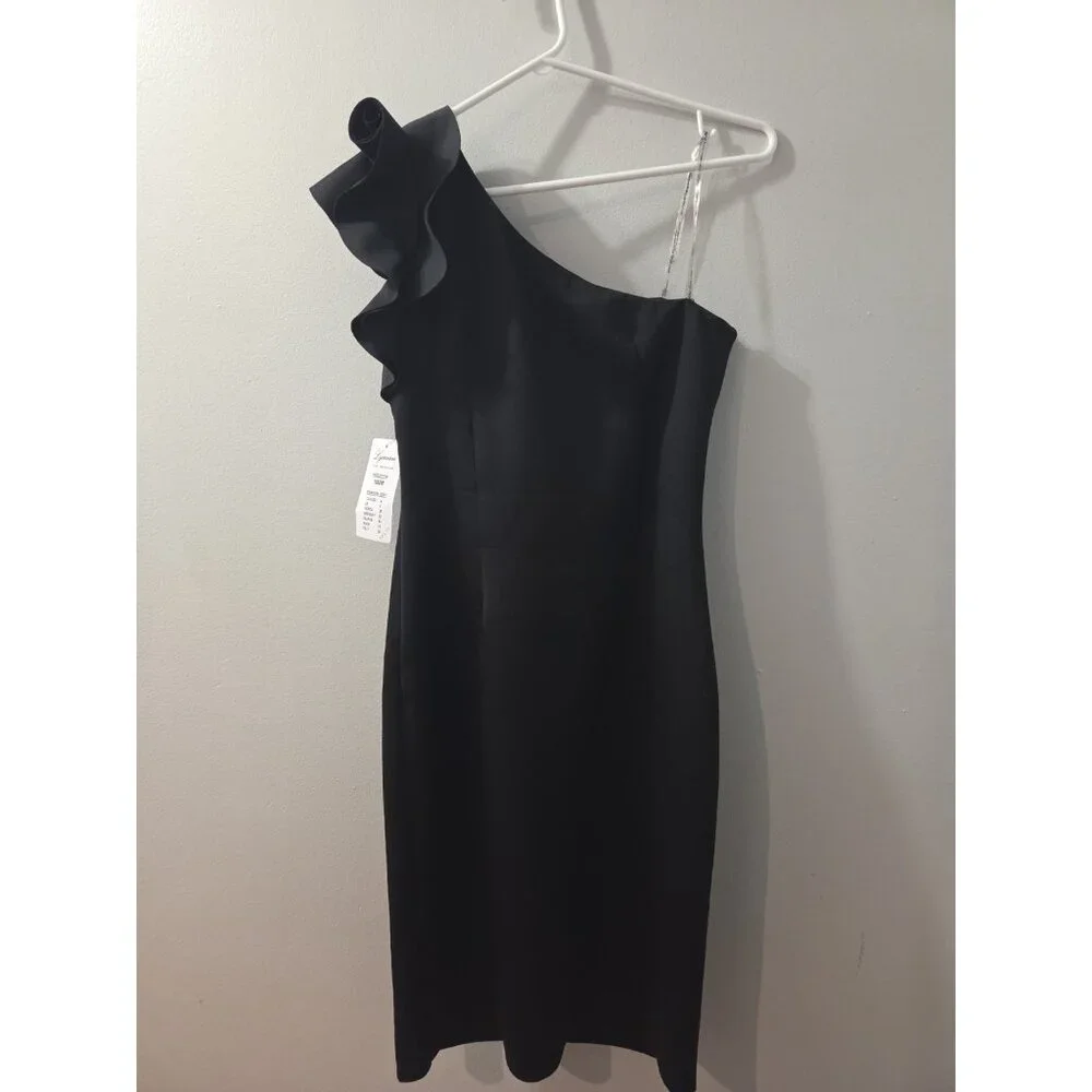 Lyman By Frank Lyman Women Black Dress Made in Canada Size 4 New With Tag - Picture 2 of 5